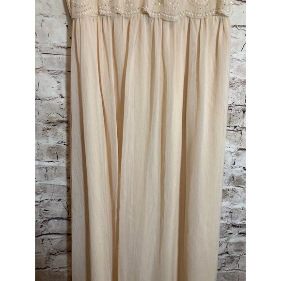 Soieblu Maxi Dress Women Small Chiffon Coquette Beaded Flowy Party Evening Flowy - Picture 4 of 14